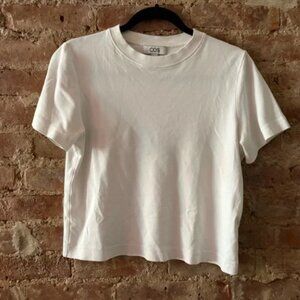 COS Clean Cut T-Shirt in White Size Small